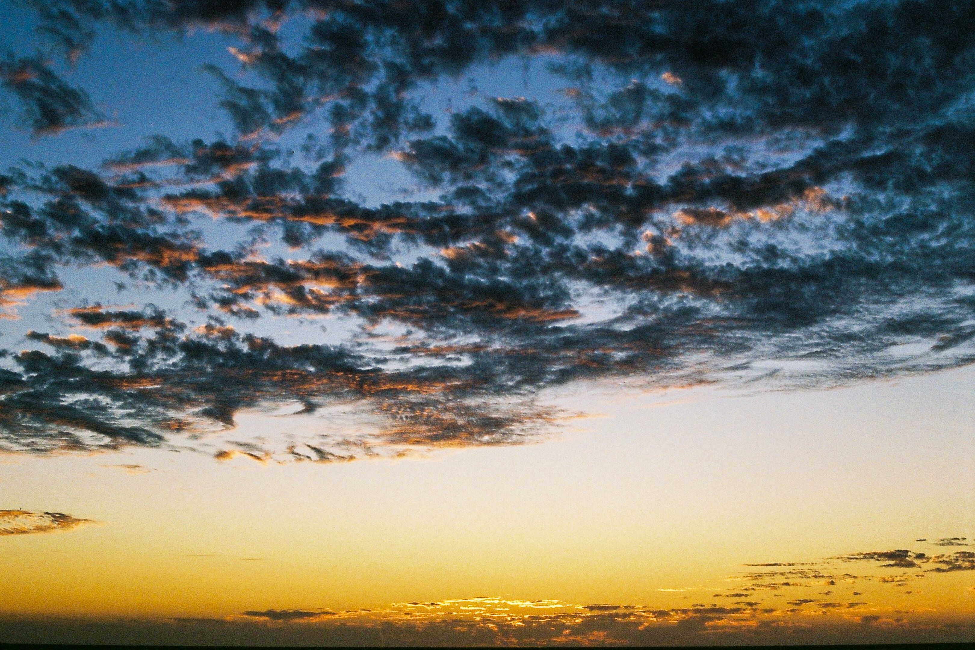 Sunset and clouds on a different planet