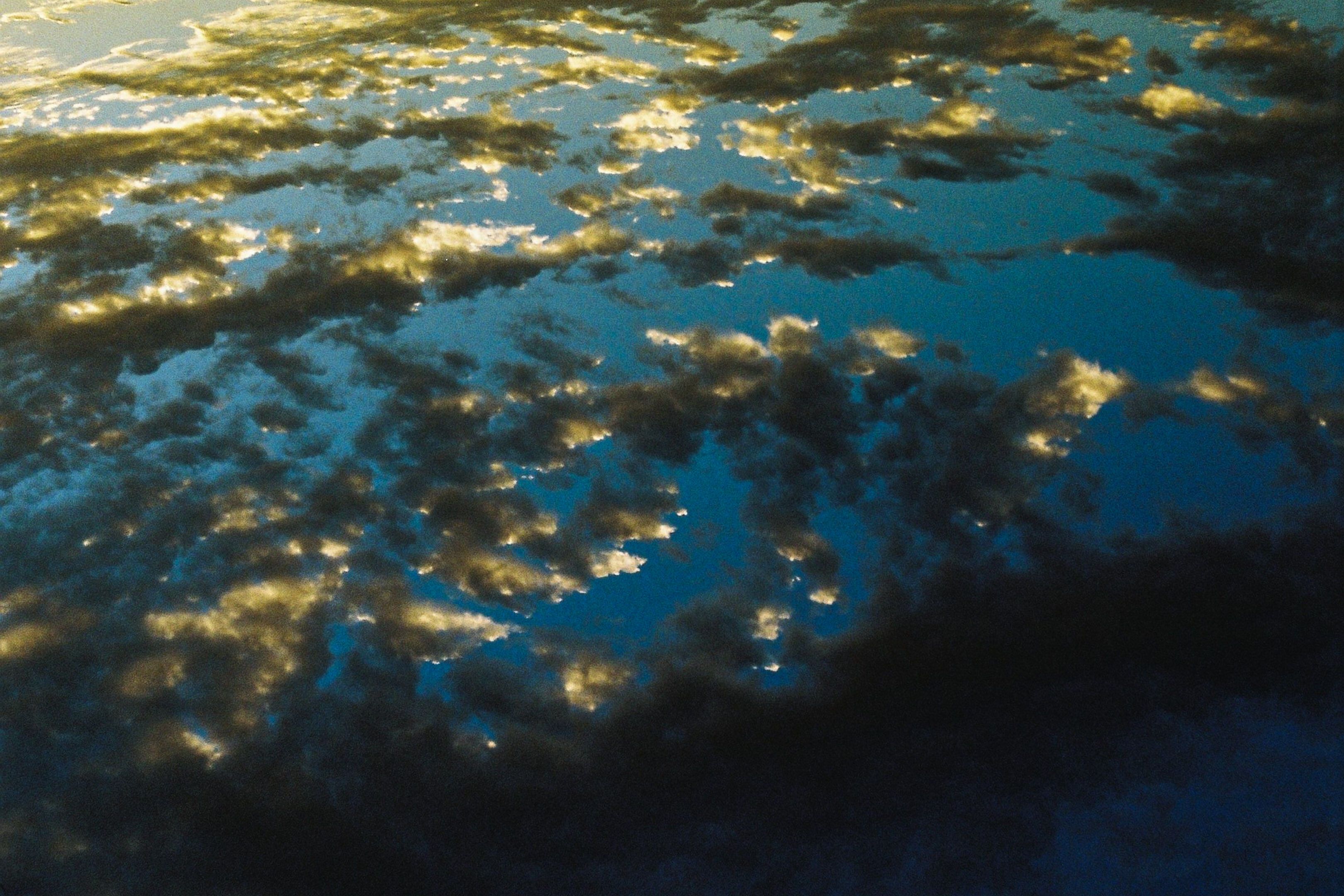 Sky and clouds upside down