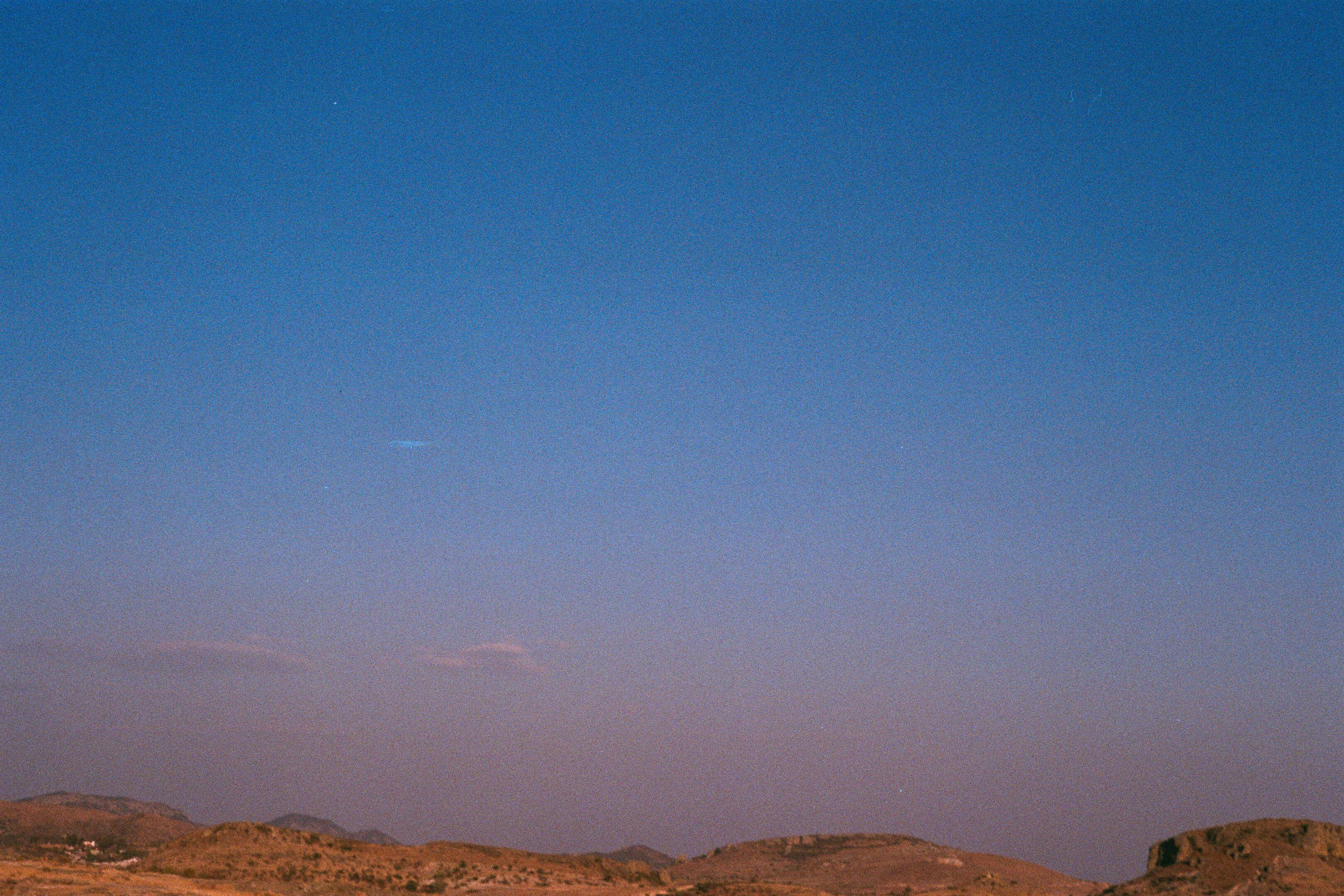 Mexican landscape and purple blue sky