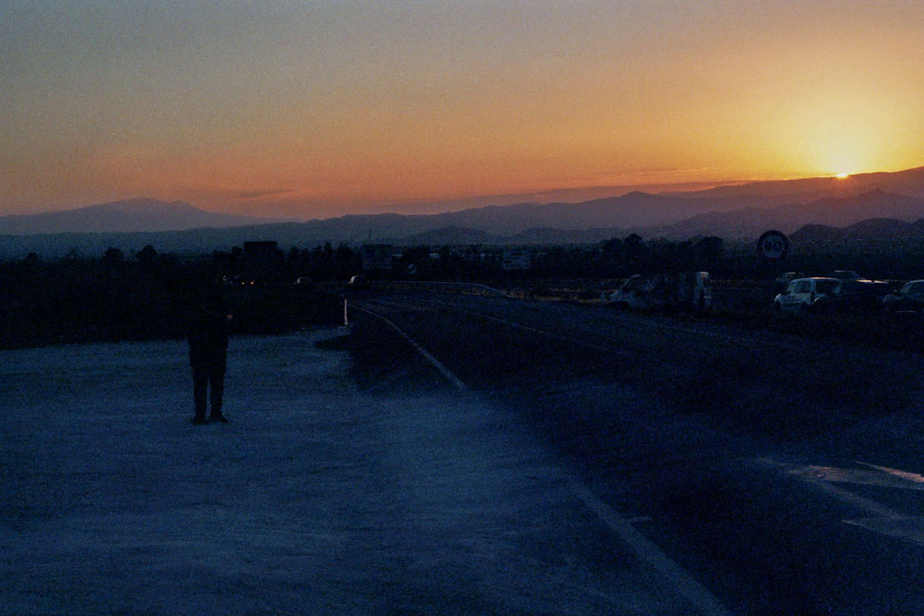 Joel Basman in the sunset somewhere in spain