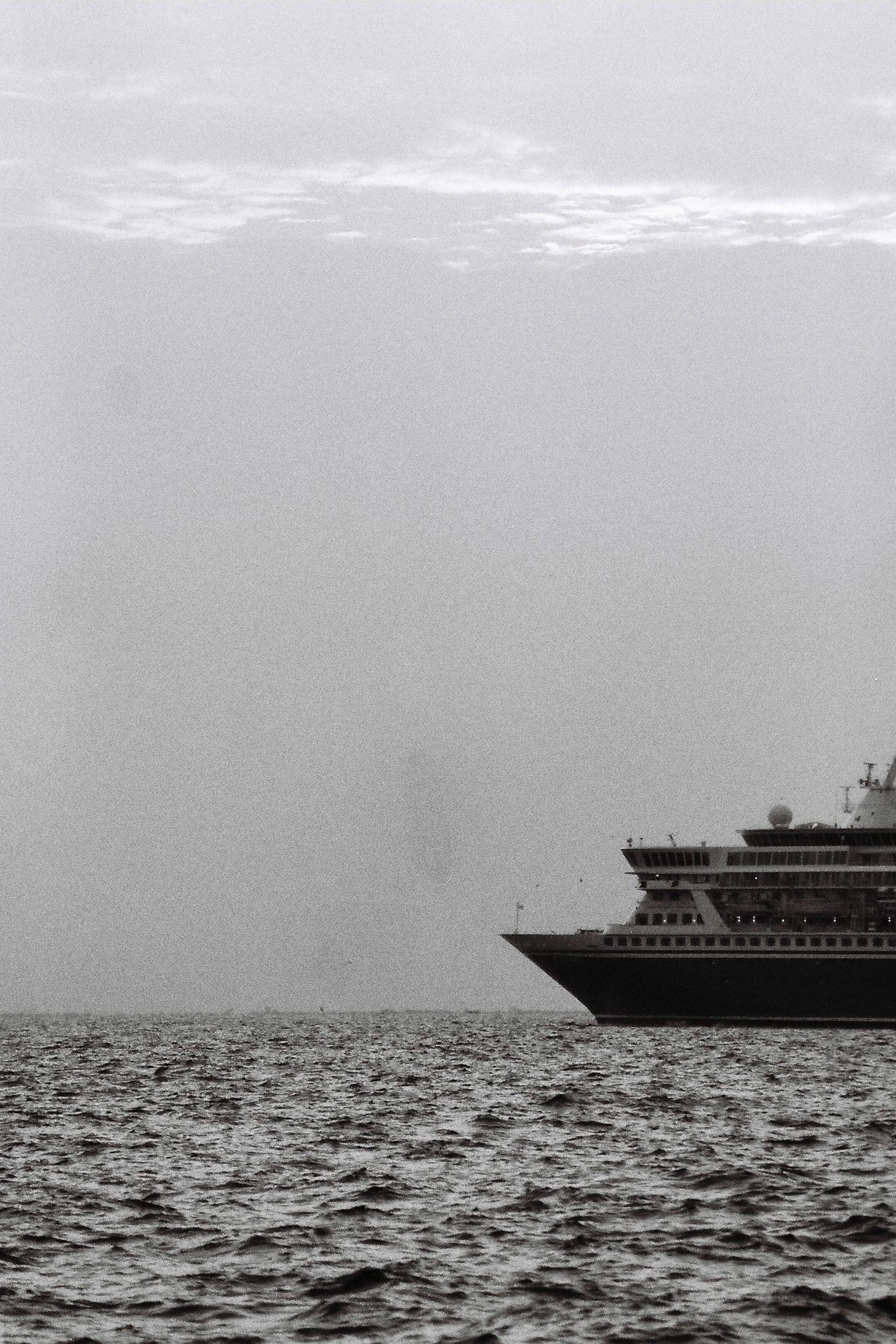 cruise ship and the sea