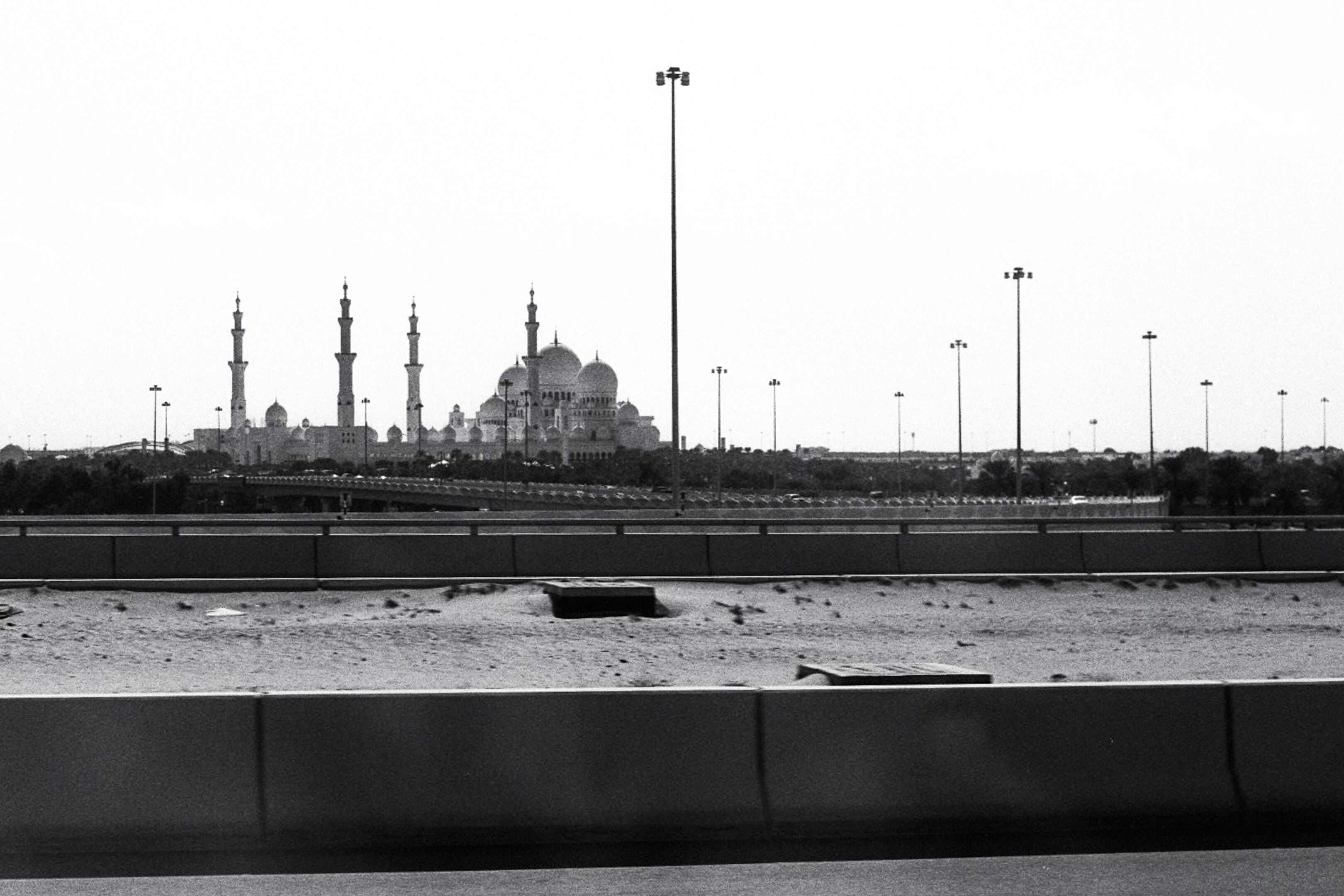 White mosque on the highway