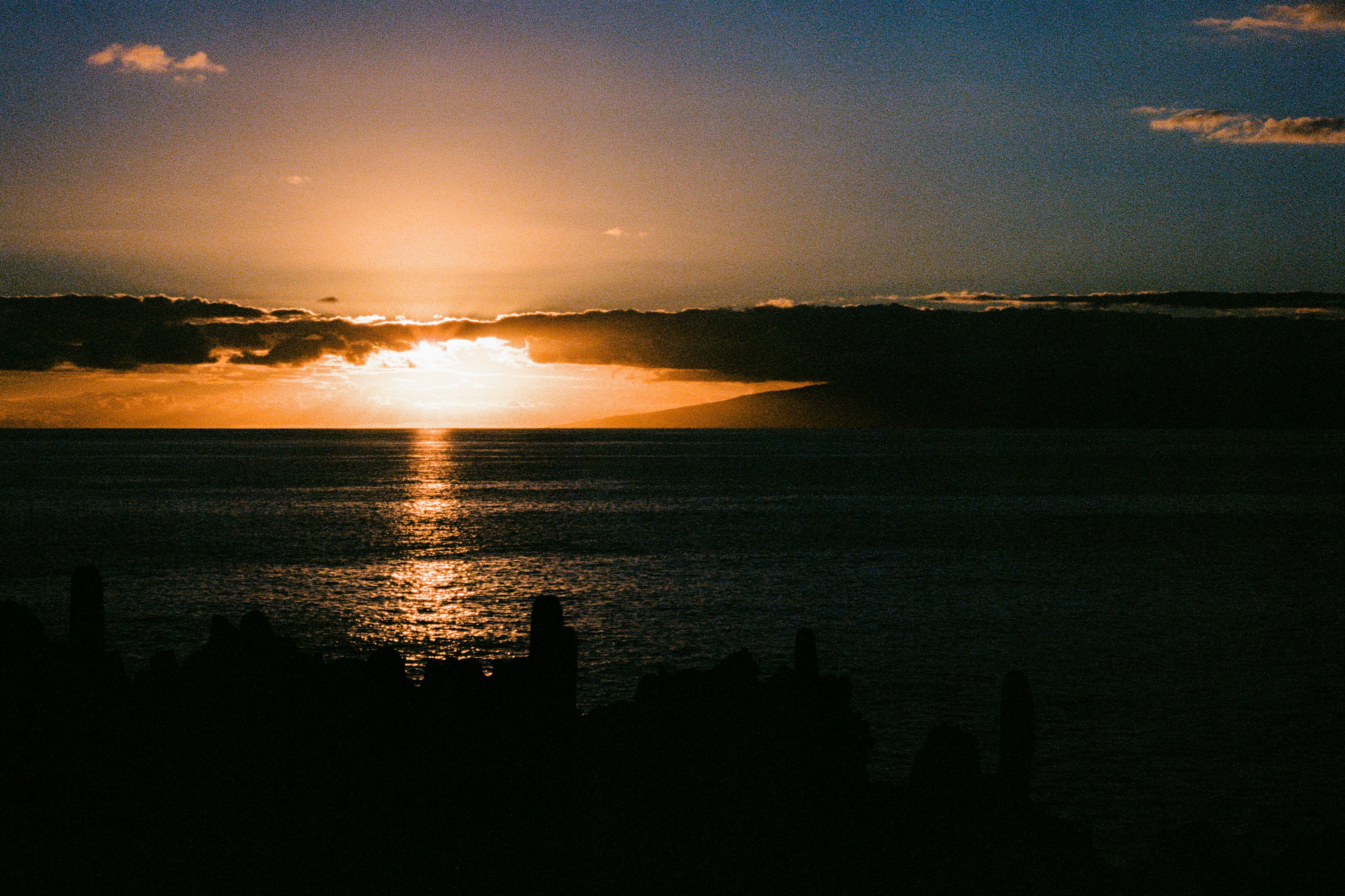 La Gomera and atomic bomb in the sunset