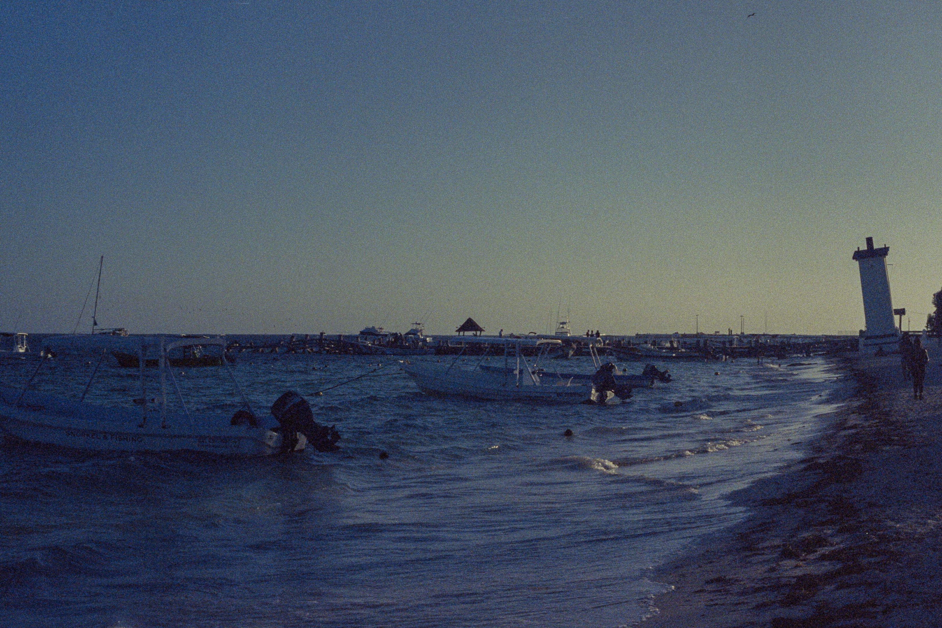 fisherboats in puerto morelos